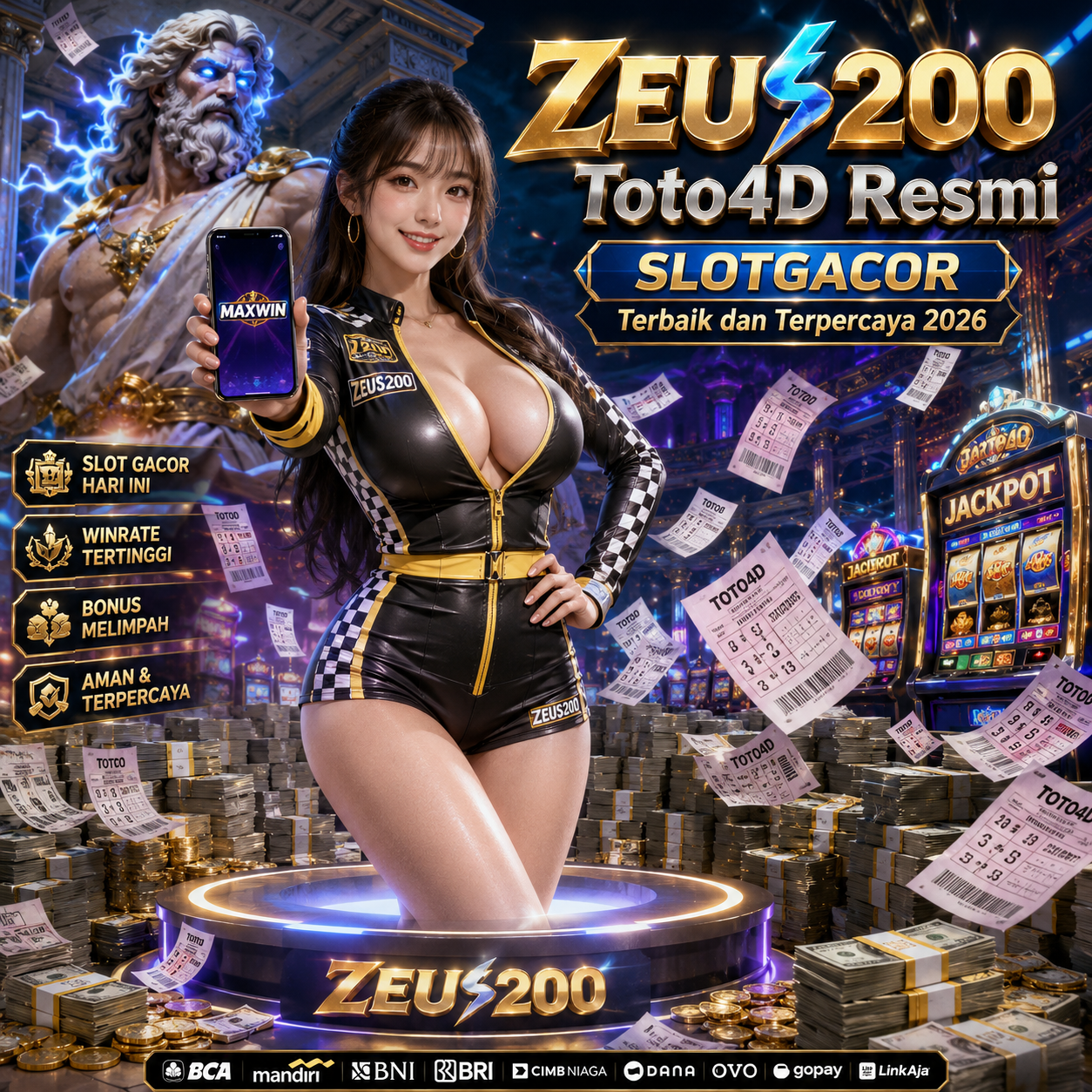 ZEUS200 Toto4D Resmi dengan SLOTGACOR Terbaik dan Terpercaya 2026